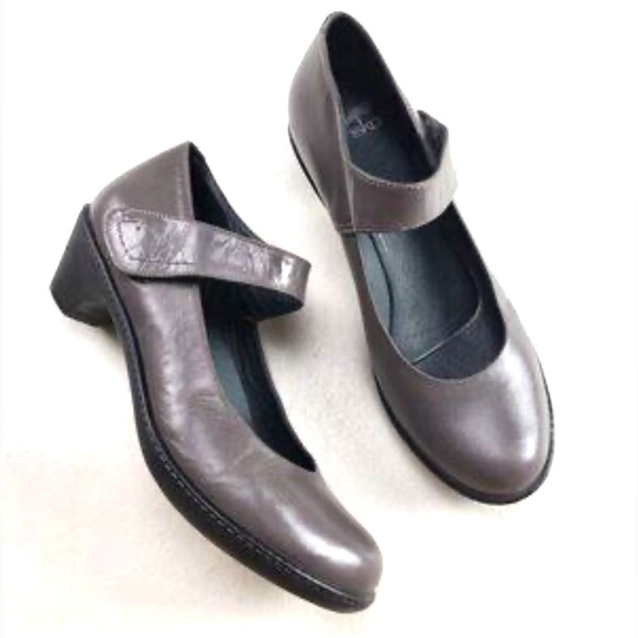 Bess Kidskin Grey Mary Janes heels - Picture 1 of 8